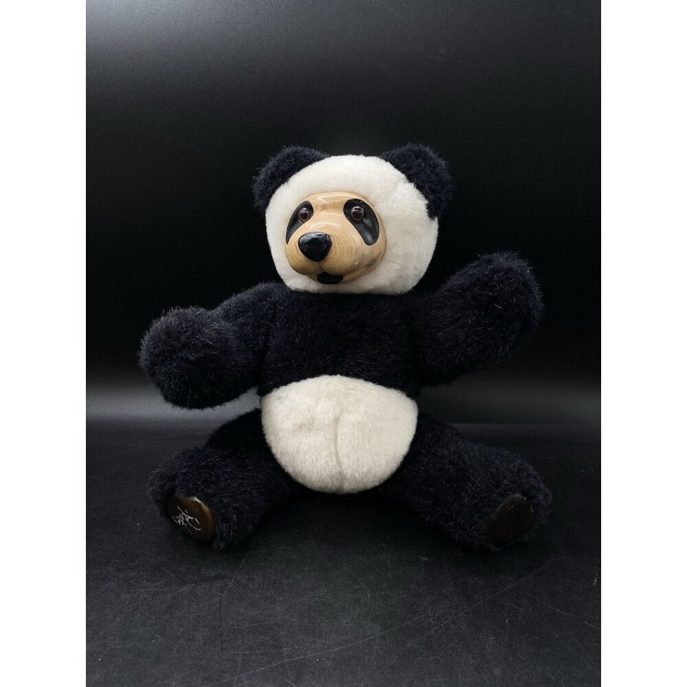 Robert Raikes Panda Bear Black And White Wood Face Feet Sean Mau